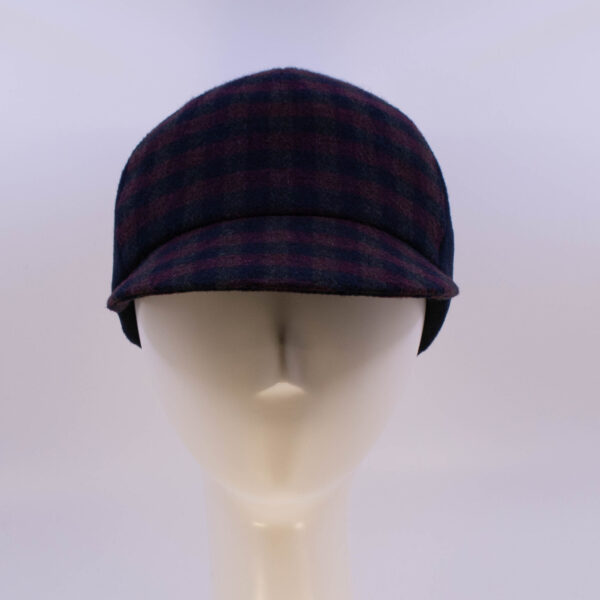 Rose: Ball Cap - Burgundy Check/Navy