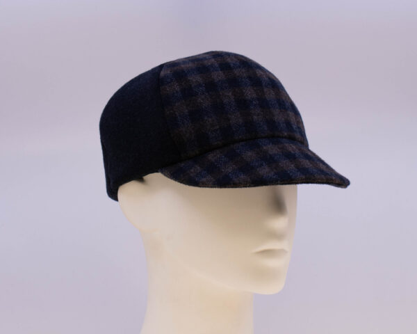 Check: Ball Cap (Mens) - Navy Check/Navy (Side View 2)