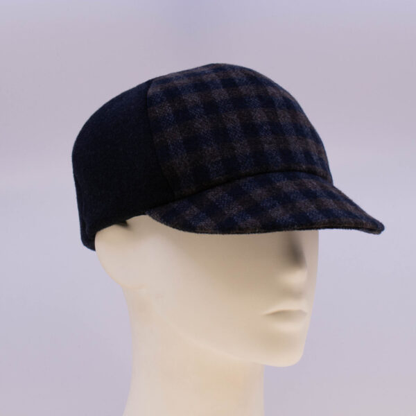 Check: Ball Cap (Mens) - Navy Check/Navy (Side View 2)