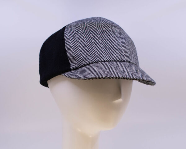 Vintage: Ball Cap - Black & White/Black (Side View 2)