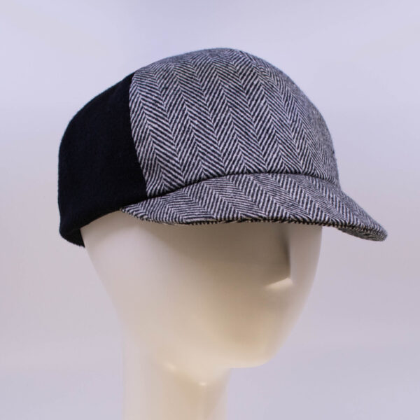 Vintage: Ball Cap - Black & White/Black (Side View 2)