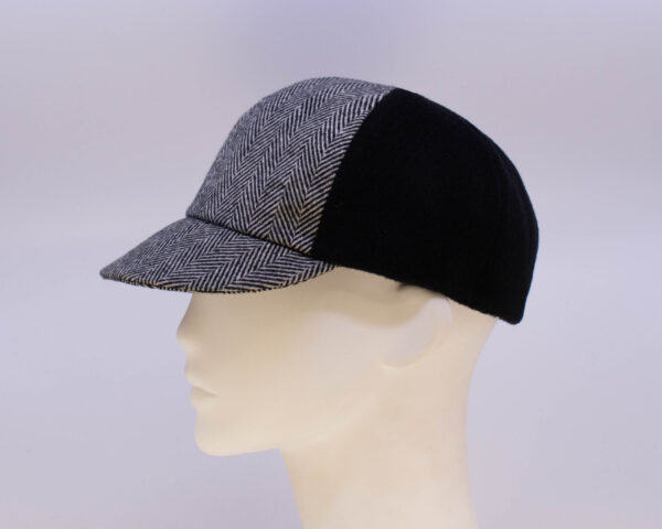 Vintage: Ball Cap (Mens) - Black & White/Black (Side View)