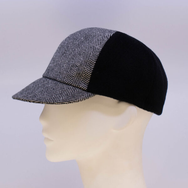 Vintage: Ball Cap (Mens) - Black & White/Black (Side View)