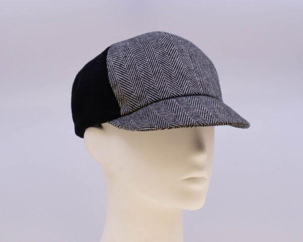 Vintage: Ball Cap (Mens) - Black & White/Black (Side View 2)