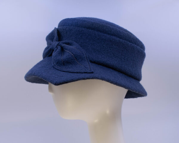 Boiled Wool: Grace - Blue (Side View)