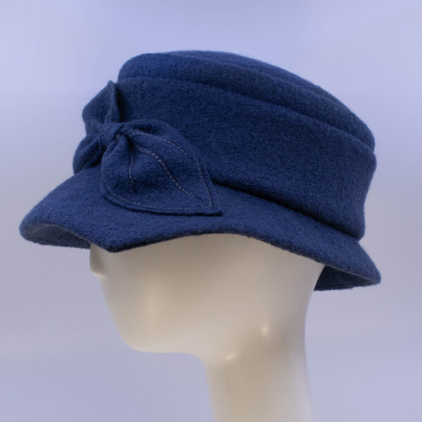 Boiled Wool: Grace - Blue (Side View)