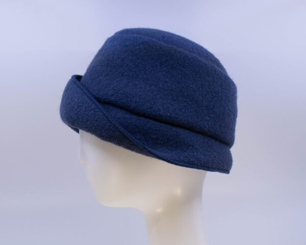 Boiled Wool: Lauren - Blue (Side View)