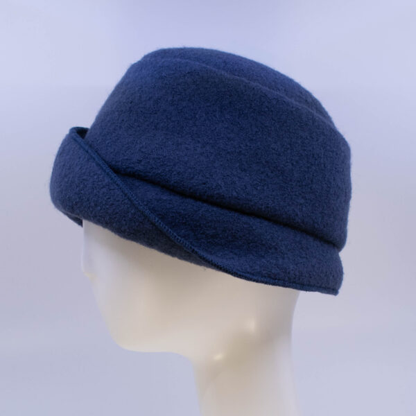 Boiled Wool: Lauren - Blue (Side View)