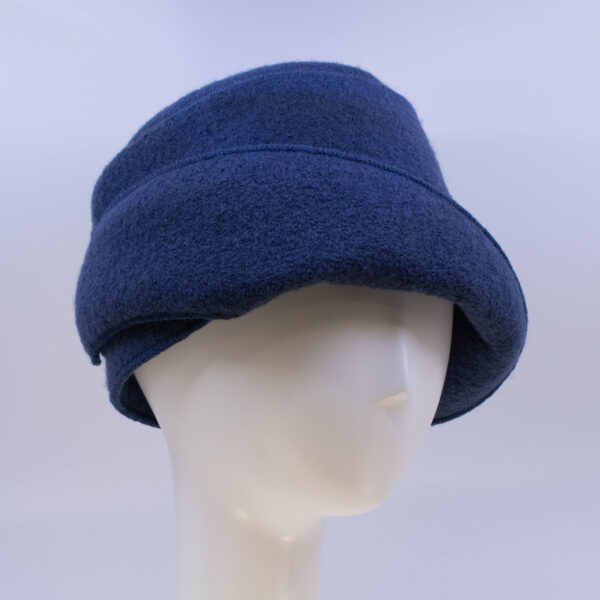 Boiled Wool: Lauren - Blue (Side View 2)