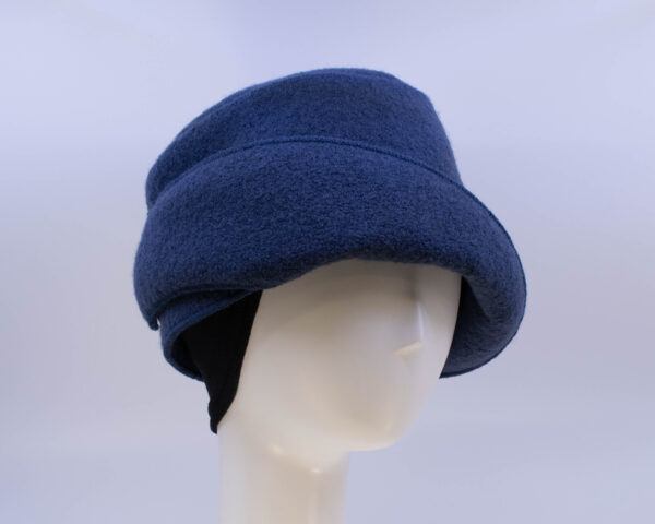 Boiled Wool: Lauren - Blue (Side View 2 Ear Cuff)