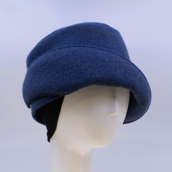 Boiled Wool: Lauren - Blue (Side View 2 Ear Cuff)