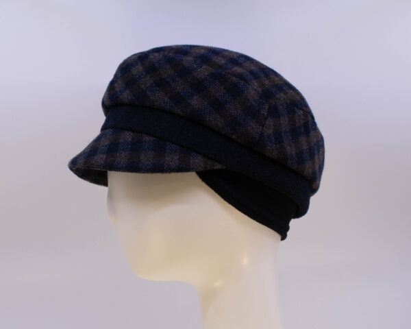 Fall Infusion: Perry - Navy Check (Side View Ear Cuff)